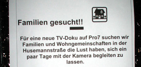 Pro7 Reality-TV Doku Husemannstrasse