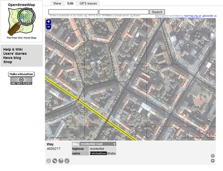 Sneak preview des Openstreetmap Editors